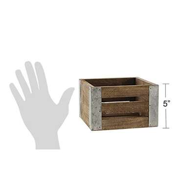 Lucky Winner Set of 3 Assorted Light Stained Square Wooden Crates