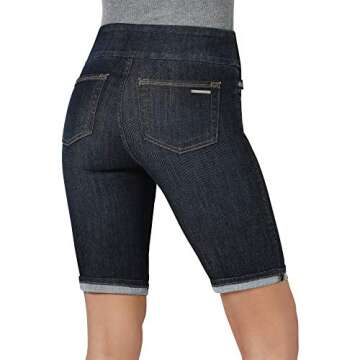 Rock & Republic Women's Denim Rx Fever Stretch 10" Bermuda Short, Resident Hottie-Rinse, 16