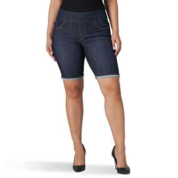 Rock & Republic Women's Denim Rx Fever Stretch 10" Bermuda Short, Resident Hottie-Rinse, 16