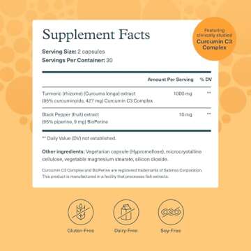 Youtheory Turmeric Extra Strength - 1,000 mg Turmeric Supplement - with 10 mg Black Pepper - Curcumin Joint Support* - Soy, Dairy & Gluten Free - 60 Vegetarian Capsules