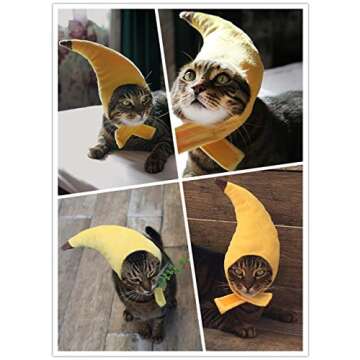 Vehomy Pet Halloween Banana Hat for Pets - Adjustable & Cute