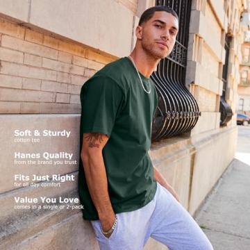 Hanes Beefy T-Shirt Heavyweight Cotton Crewneck Tee