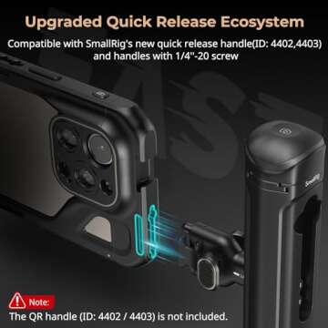 SmallRig for iPhone 15 Pro Max Phone Cage with 67mm Filter Adapter, Upgraded Quick Release Design Ph...