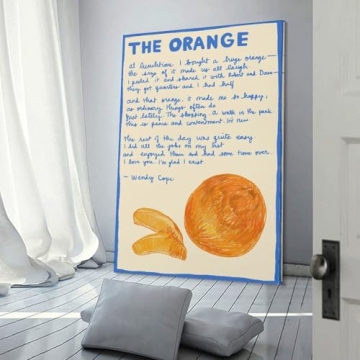 Motivational Wendy Cope Poetry Poster Canvas Wall Art 12x18