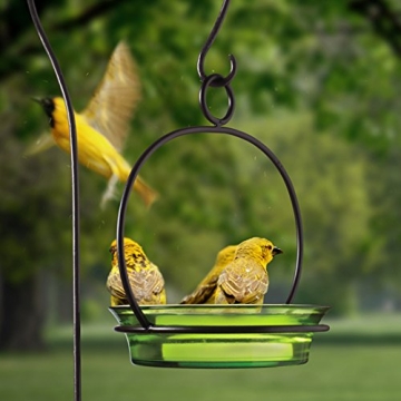 Mosaic Birds Cuban Hanging Bird Bath & Feeder Stylish Design