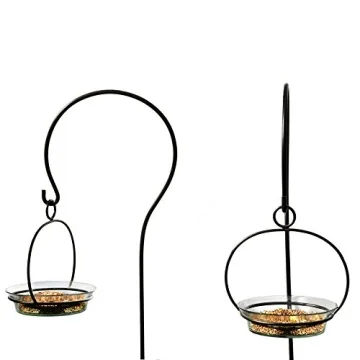 Mosaic Birds Cuban Hanging Bird Bath & Feeder Stylish Design