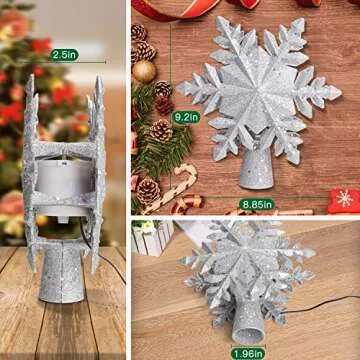 DG-Direct Lighted Snowflake Tree Topper for Christmas