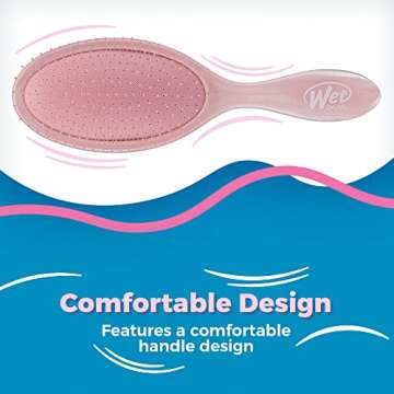 Wet Brush Original Detangler Hair Brush - Natural Marble, Dusty Rose - Comb for Women, Men and Kids - Wet or Dry - Natural, Straight, Thick and Curly Hair - Pain-Free for All Hair Types