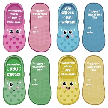 Thigreact Kids Valentines Cards with Charms for Parties