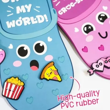 Thigreact Kids Valentines Cards with Charms for Parties