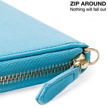 Travel Document Organizer - RFID Passport Wallet Case Family Holder Id Wristlet