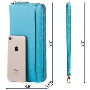 Travel Document Organizer - RFID Passport Wallet Case Family Holder Id Wristlet