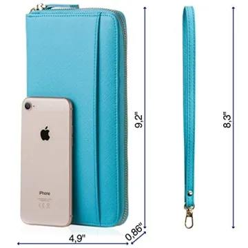 Travel Document Organizer - RFID Passport Wallet Case Family Holder Id Wristlet