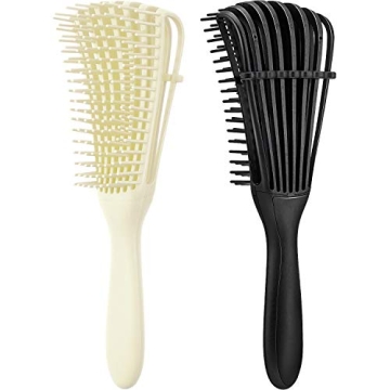 2 Pieces Detangling Brush for Afro America/African Hair Textured 3a to 4c Kinky Wavy/Curly/Coily/Wet...