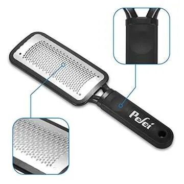 Colossal Pedicure Rasp Foot File, Professional Foot Care Pedicure Stainless Steel File to Removes Hard Skin, Can Be Used On Both Dry and Wet Feet