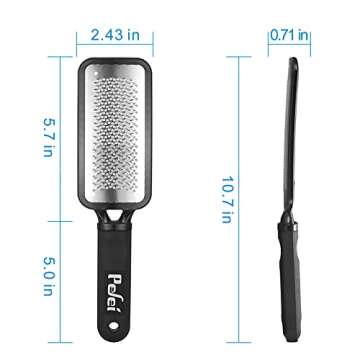 Colossal Pedicure Rasp Foot File, Professional Foot Care Pedicure Stainless Steel File to Removes Hard Skin, Can Be Used On Both Dry and Wet Feet