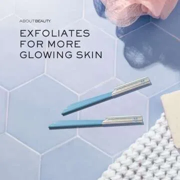 About Face Pro-Premium Facial Razors - 3 Beauty Groomers for Hair Removal, Ideal for Shaving, Exfoliating, Dermaplaning and Brow Shaping, Japanese Stainless Steel Gently Removes Facial Hair