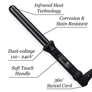 L'ANGE HAIR Ceramic Curling Wand for Frizz-Free Waves