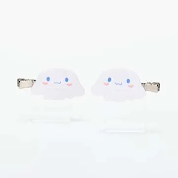 Sanrio N-1606-950181 Cinnamoroll Bangs Clip, Approx. 2.4 x 0.4 x 1.2 inches (6 x 1 x 3 cm), ABS Resin, Set of 2