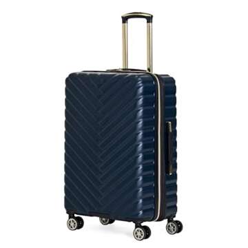 Kenneth Cole REACTION Madison Square Lightweight Hardside Chevron Expandable Spinner Luggage, Navy, ...