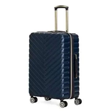 Kenneth Cole REACTION Madison Square Lightweight Hardside Chevron Expandable Spinner Luggage, Navy, ...