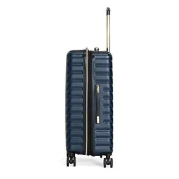 Kenneth Cole REACTION Madison Square Lightweight Hardside Chevron Expandable Spinner Luggage, Navy, 2-Piece Set (20" & 28")