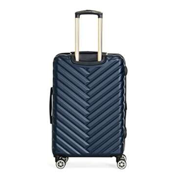 Kenneth Cole REACTION Madison Square Lightweight Hardside Chevron Expandable Spinner Luggage, Navy, 2-Piece Set (20" & 28")