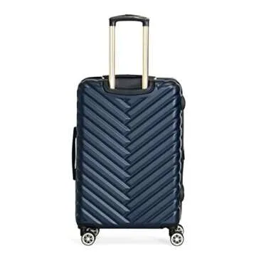 Kenneth Cole REACTION Madison Square Lightweight Hardside Chevron Expandable Spinner Luggage, Navy, 2-Piece Set (20" & 28")