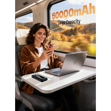 Portable Charger Power Bank with 50000mAh Capacity, Built-in Cables and Fast Charging