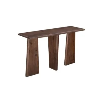 Bassett Mirror Lasso Wood Console Table - Natural Brown Finish