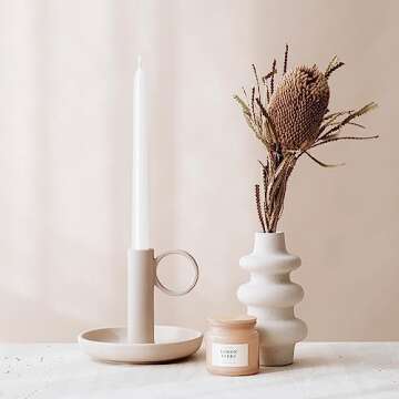 4 Pack White Taper Candles - Taper Candles 10 Inch Dripless, Smokeless & Unscented - 8 Hours Long Burning - Hand Poured Tall Candlesticks - Ideal for Weddings, Dinner Parties, and Home Decor