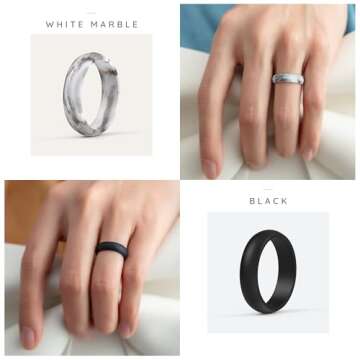 Stylish ThunderFit Silicone Engagement Rings for Active Women