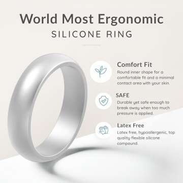 Stylish ThunderFit Silicone Engagement Rings for Active Women