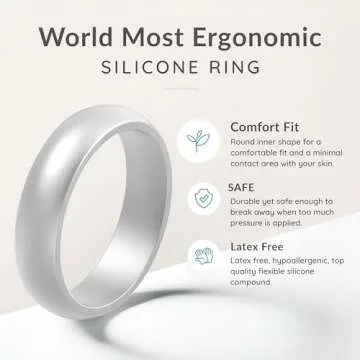 Stylish ThunderFit Silicone Engagement Rings for Active Women