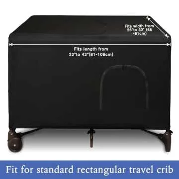 LLYWCM Crib Blackout Cover for Pack N Play - Travel Crib Cover, Breathable Baby Netting Cover/Tent for Indoor or Outdoor Portable Stretchy Blackout Tent, Net Curtains