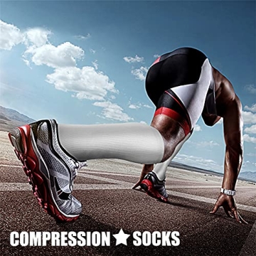 CHARMKING Compression Socks for Women & Men - 15-20 mmHg Support