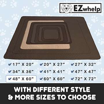 EZwhelp Reusable Dog Pee Pads - Waterproof Training Pads for Dogs - Washable & Sanitary - Rounded Co...