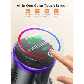 SMOTURE Cordless Vacuum Cleaner, 450W 40KPA UP to 55 Mins Self-Standing Vacuum Cleaners for Home, Rechargeable Vacuum Cordless with Automatic Suction for Home Carpet Pet Hair Hardwood Floor