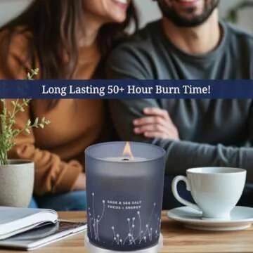 White Sage & Sea Salt Candle for Relaxation and Cleansing