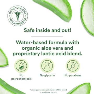 Good Clean Love Almost Naked Organic Water-Based Lube, Personal Lubricant with Aloe Vera, Safe for Adult Toys & Condoms, pH-Balanced, Great Valentines Day Gifts for Couples, 95% Organic, 4 Oz