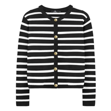 Trendy LILLUSORY Striped Women's Cardigan for Every Occasion