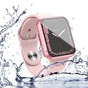 Misxi Waterproof Case for Apple Watch Series 9, 8, 7 - 2 Pack