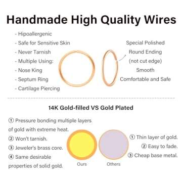 Minimalist Small Cartilage Hoop Earrings for Helix & Tragus