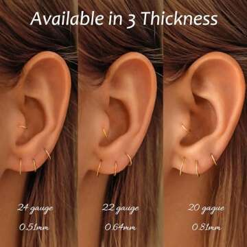 Stylish Small Gold Hoop Earrings for Daily Wear