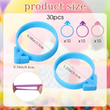 30 Pcs Pastry Bag Ties - Silicone Icing Clips for Baking