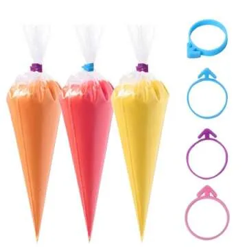 30 Pcs Reusable Silicone Pastry Bag Ties for Bakers