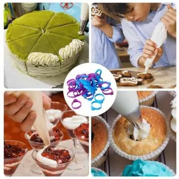 30 Pcs Reusable Silicone Pastry Bag Ties for Bakers