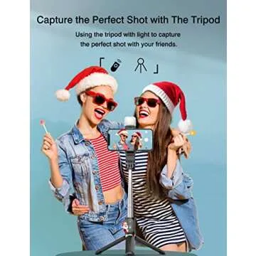 Selfie Stick Tripod with Fill Light ARTOFUL Phone Tripod Stand with Remote Control & 360°Rotation Compatible with iPhone13Pro/13/12pro/12/12mini 11pro/11/XR XS, Android, Gopro, Small Camera for Travel