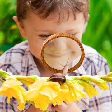 NANAOUS Magnifying Glass for Kids 10X 75 mm, Vintage Handheld Reading Hobbie Shatterproof Magnifying...