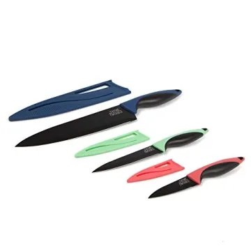 Thyme and Table 3-Piece Colored Chef Knife Set for Easy Cooking